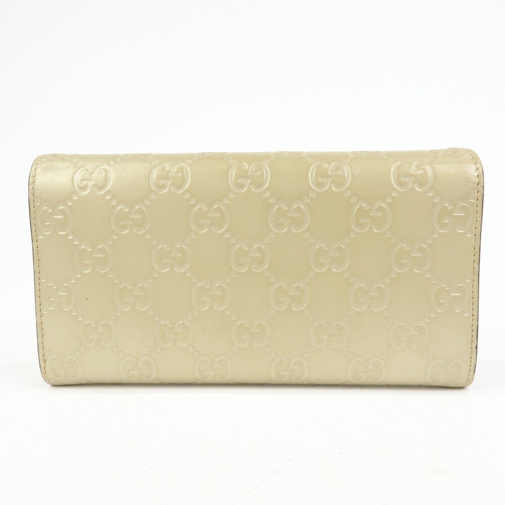 Gucci Guccissima Interlocking G Flap Long Wallet Beige - Picture 6 of 14